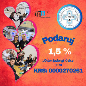 Dziękujemy za wpłatę 1,5 % z podatku za 2024 r. Dziękujemy za wpłatę 1,5 % z podatku za 2024 r.