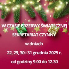 Godziny pracy sekretariatu