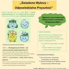 Konkurs ekologiczny pt. „Świadome Wybory – Odpowiedzialna Przyszłość”
